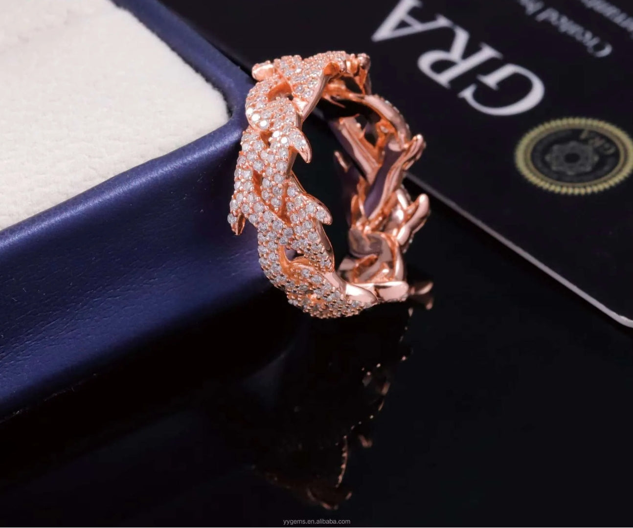 VVS Moissanite Diamond Spiked Ring