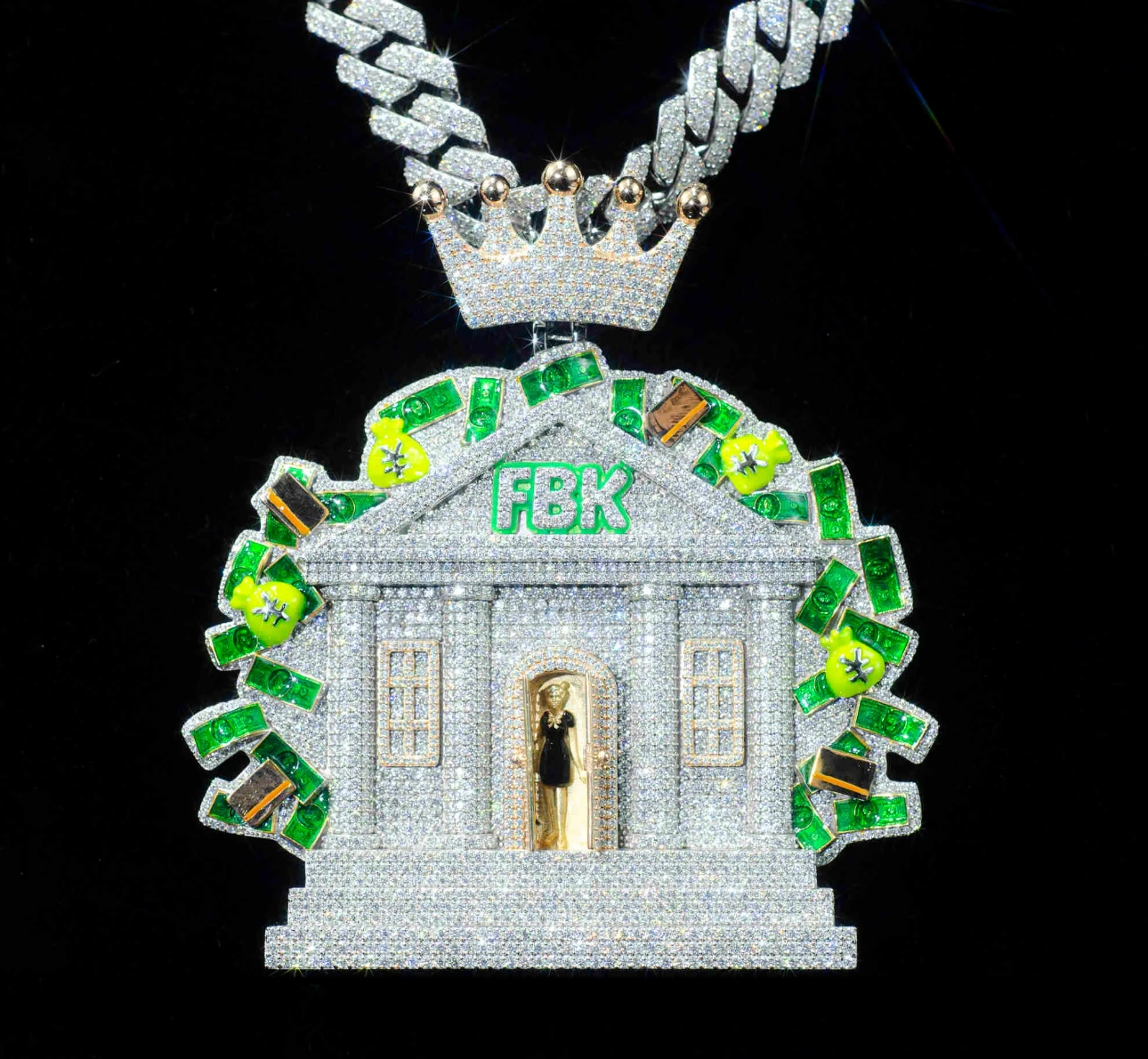 Custom Iced Out Bank Chain