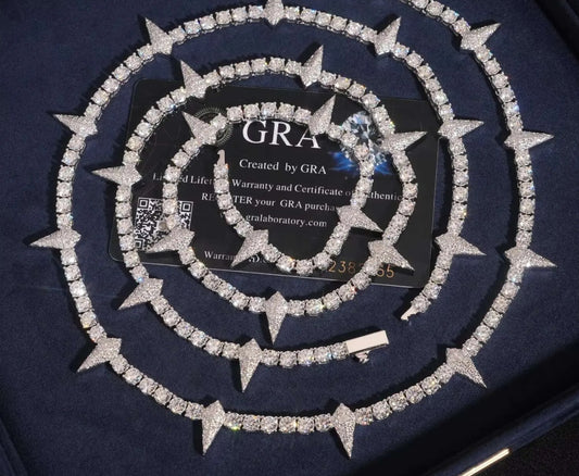 Pointed VVS Moissanite Diamond Necklace