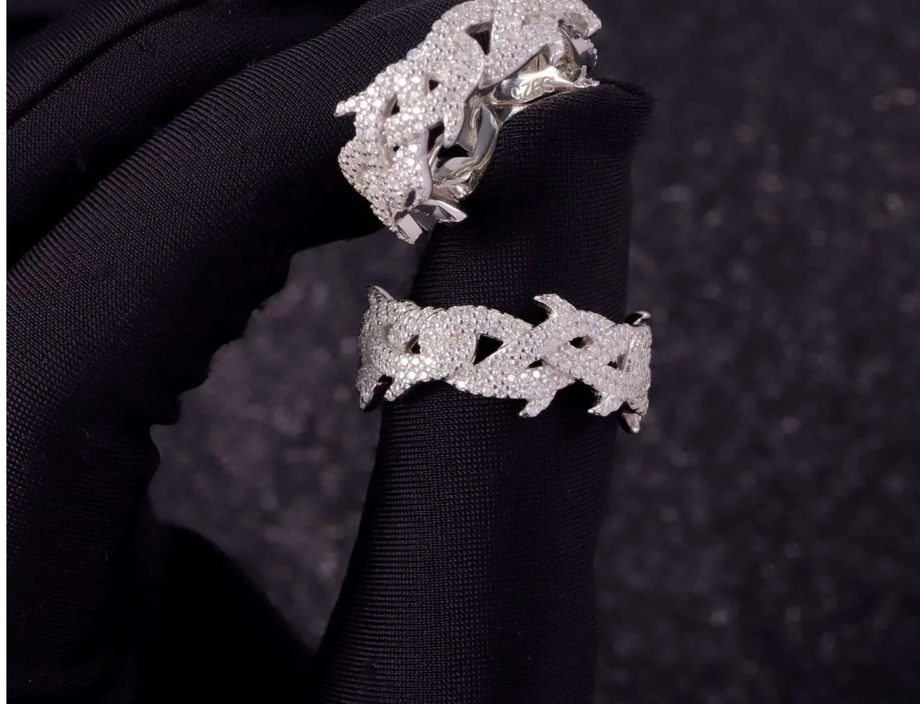 VVS Moissanite Diamond Spiked Ring