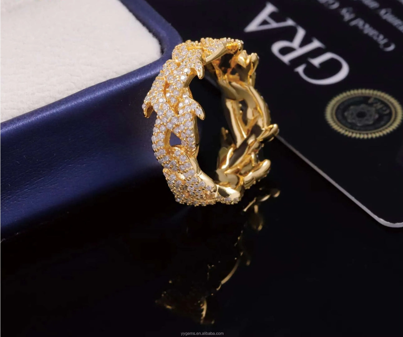 VVS Moissanite Diamond Spiked Ring